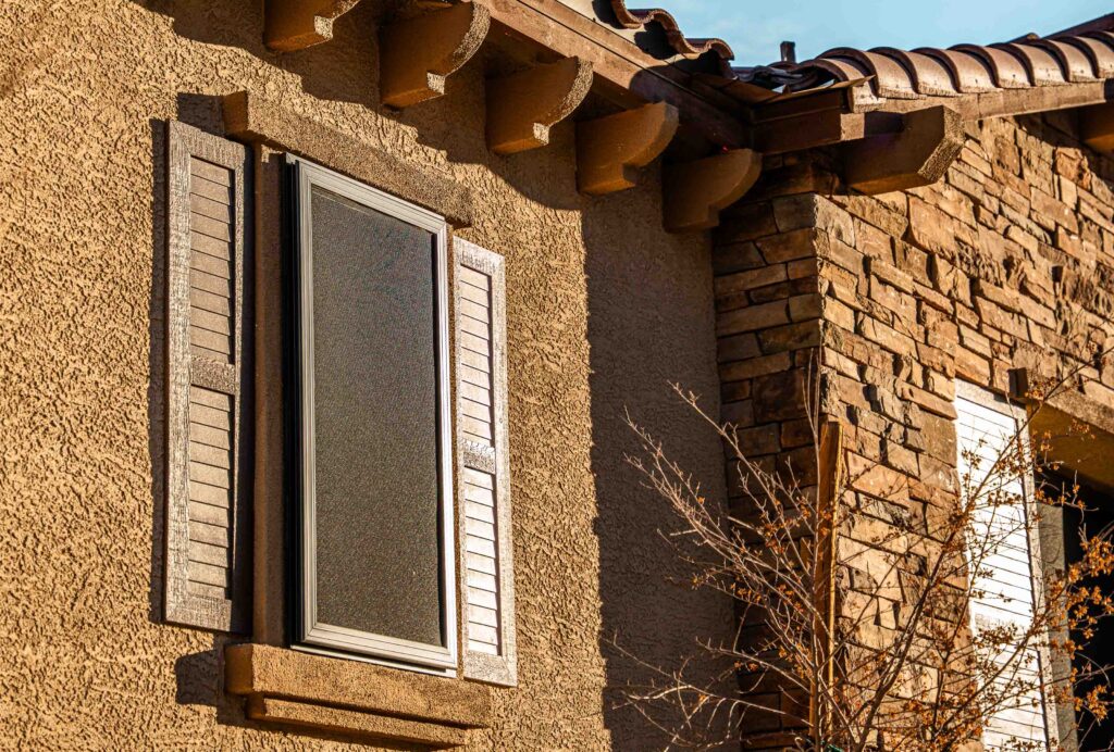 outer view of shield security door from guardian security screens that enhances house