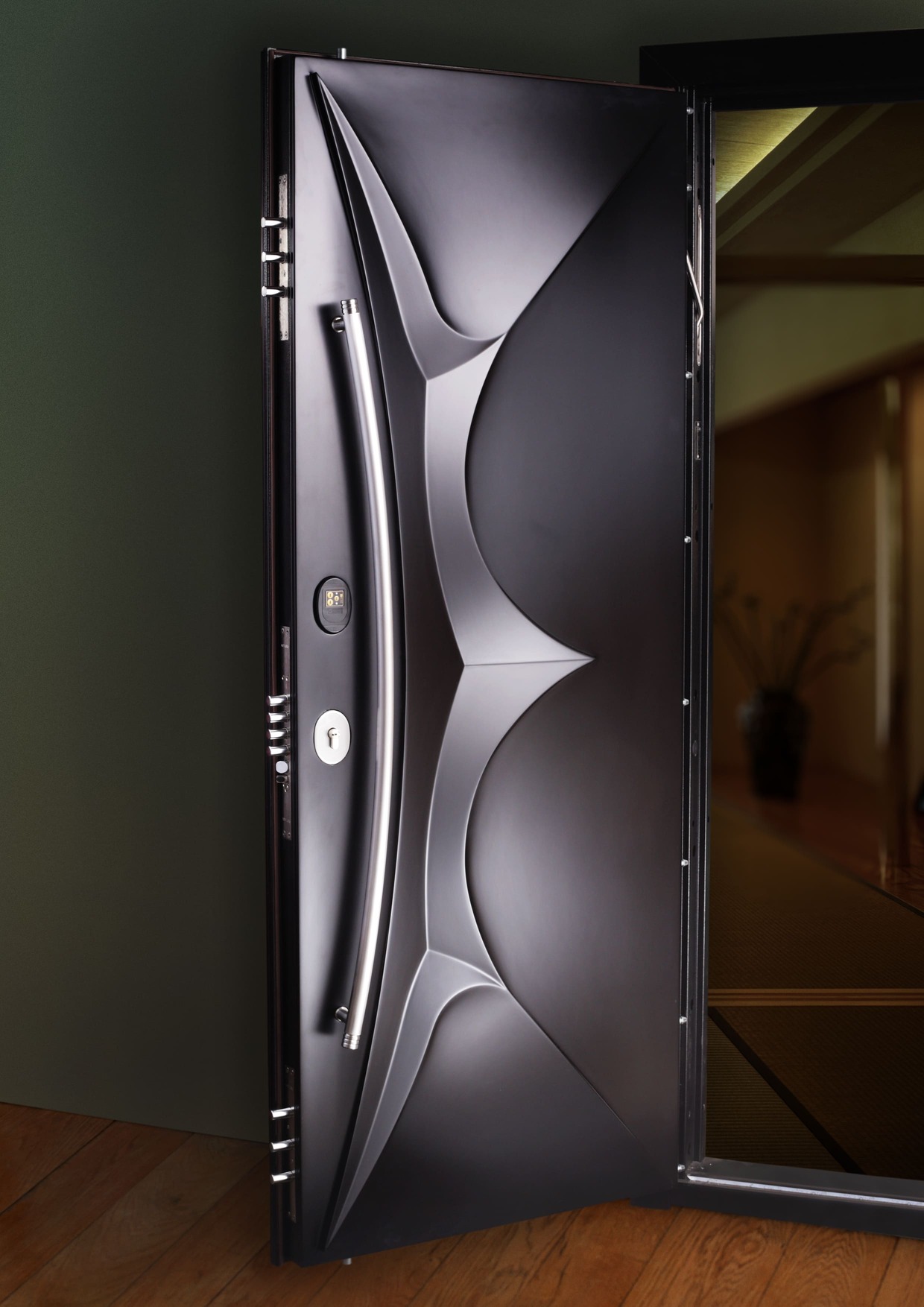 heavy duty armored door with a modern design