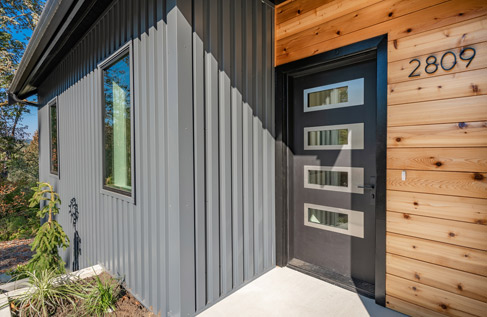reinforced frame on a modern security door