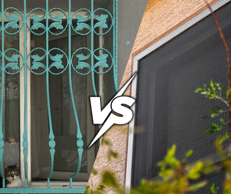 Ugly security bars vs security screens in Las Vegas